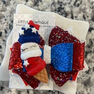 Patriotic Ice Cream Hair Bow
